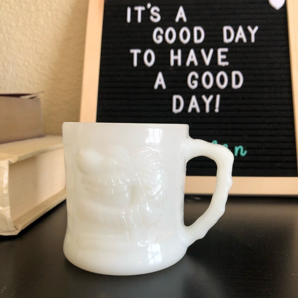 Grog‎ Milk glass vintage mug B.C. Comics Caveman